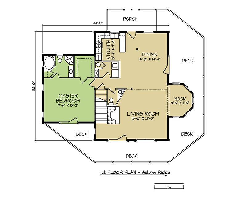 Autumn Ridge Log Home Floor Plan Log Homes of the South